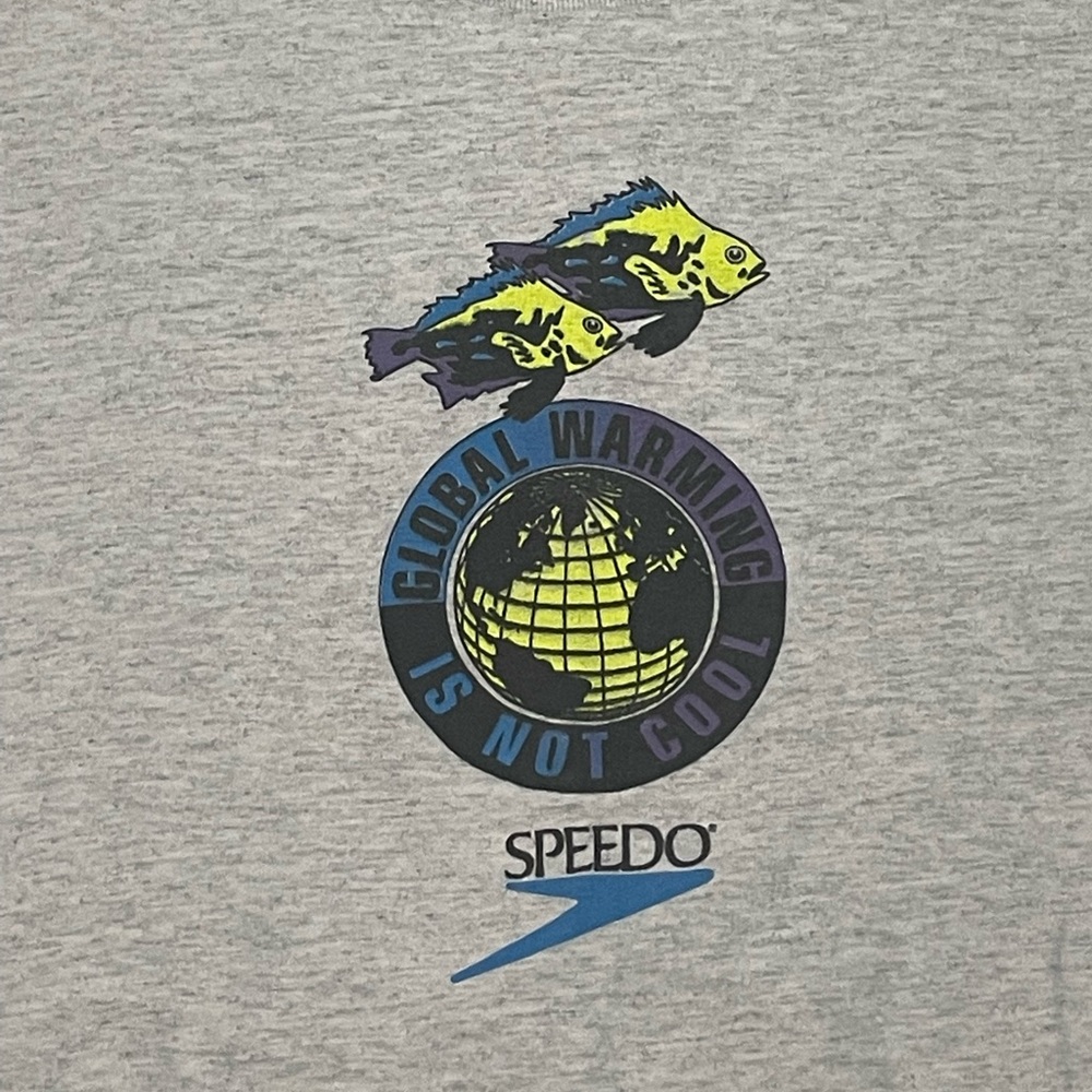 Vintage Speedo Fish Single Stich Tee .